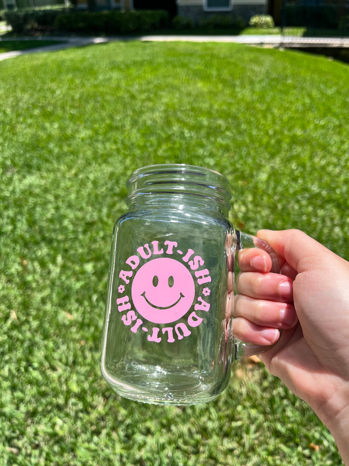 Adult-ish glass mug