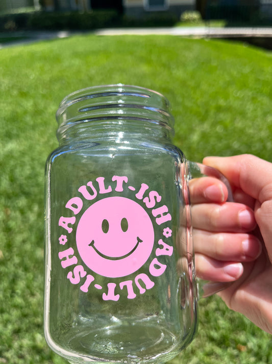 Adult-ish glass mug